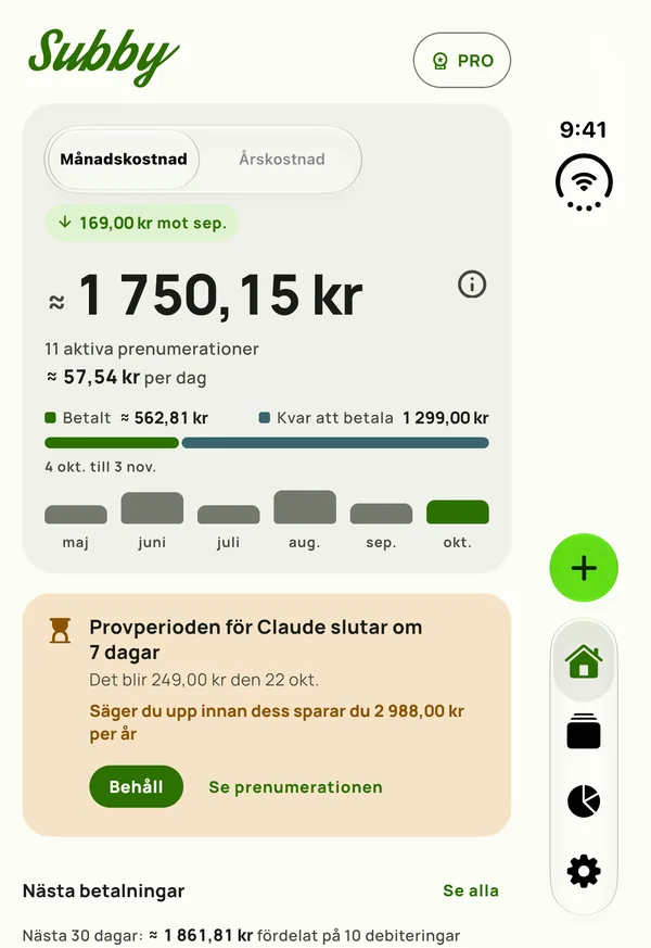 Subbys kompakta Hem på den yttre panelen av en stängd iPhone Duo